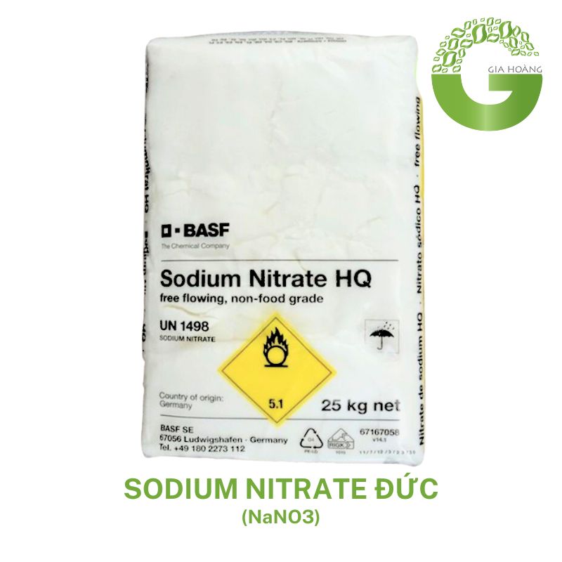 NaNO3 - Sodium nitrate, Đức, 25kg/bao.