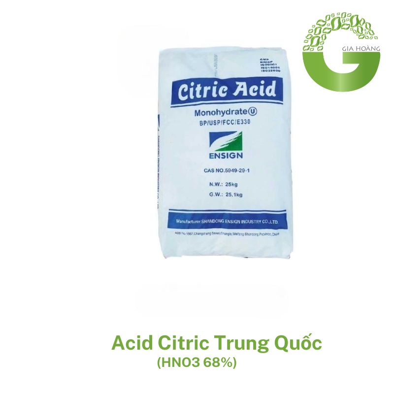 Hóa Chất Acid Citric C6H8O7.H2O 99% 25kg/bao, Trung Quốc