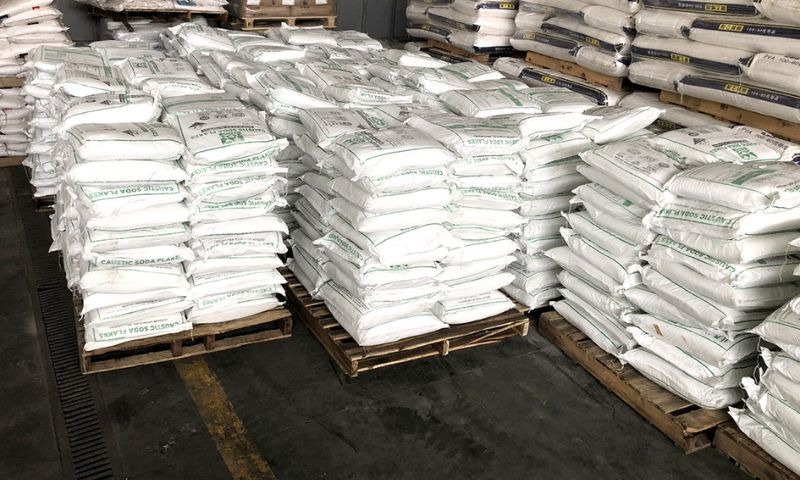 NaOH Ấn Độ quy cách đóng gói bao 25kg