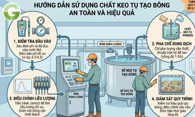 Cần tuân theo các quy định khi sử dụng hóa chất keo tụ tạo bông