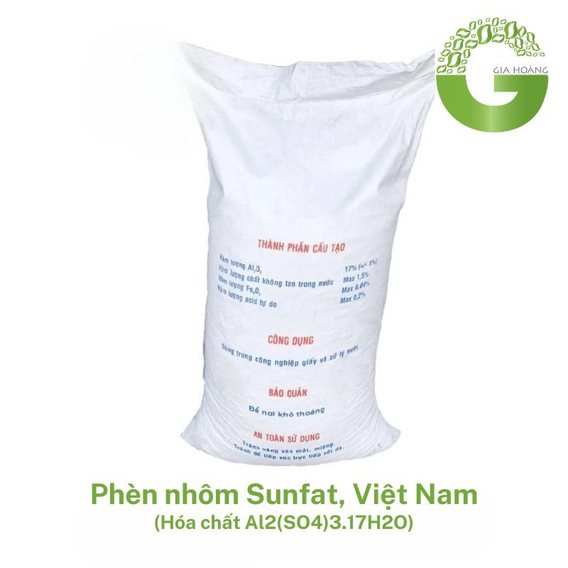 Hóa chất Al2(SO4)3.17H2O - Phèn nhôm Sunfat, Việt Nam, 50kg/bao