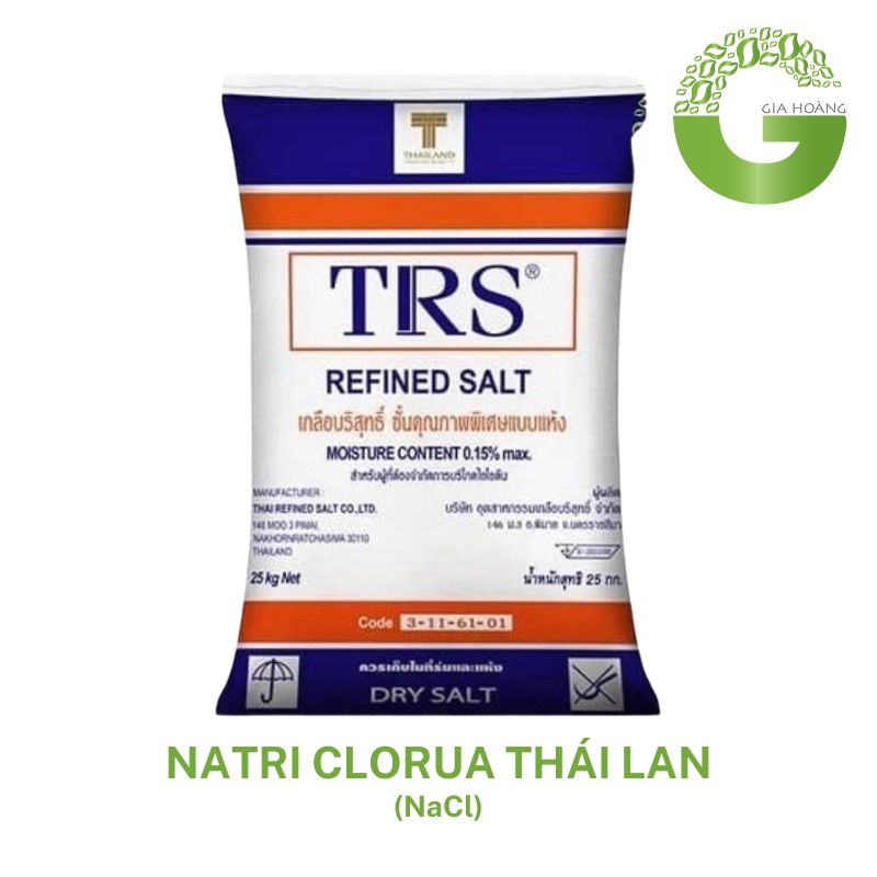 NaCl - Natri Clorua bột muối thái tinh khiết Thái Lan, 50kg/bao