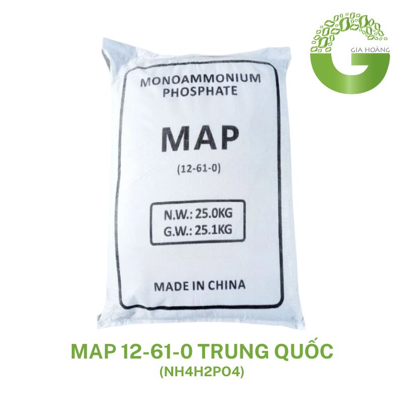 MAP 12-61-0 – Mono Ammonium Phosphate Trung Quốc - 25kg/bao
