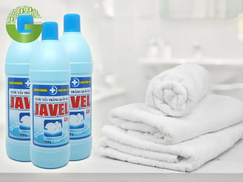 Nước Javen có thể được sử dụng để tẩy trắng quần áo trắng làm từ cotton hoặc lanh Nước Javen có thể được sử dụng để tẩy trắng quần áo trắng làm từ cotton hoặc lanh