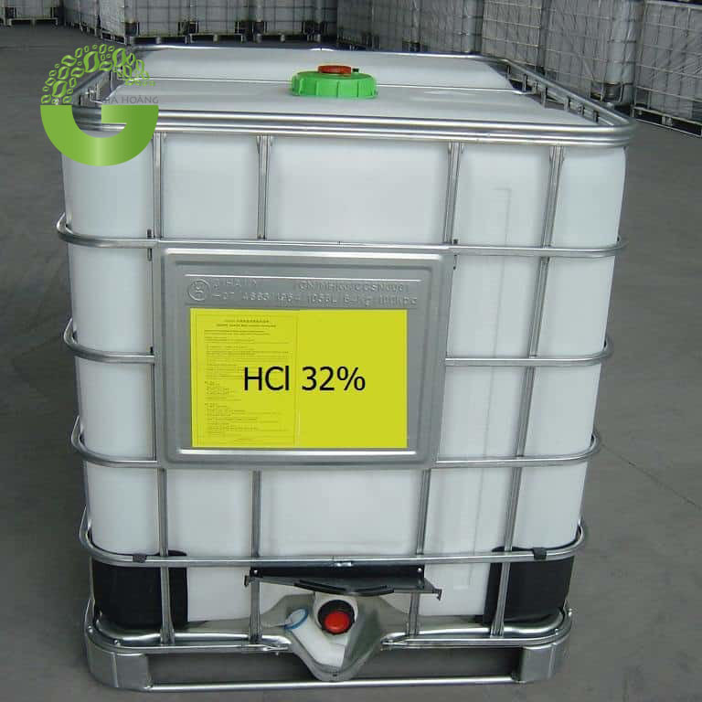 HCl - Axit Cloric 32%, Việt Nam, 30kg/can - 200kg/phuy