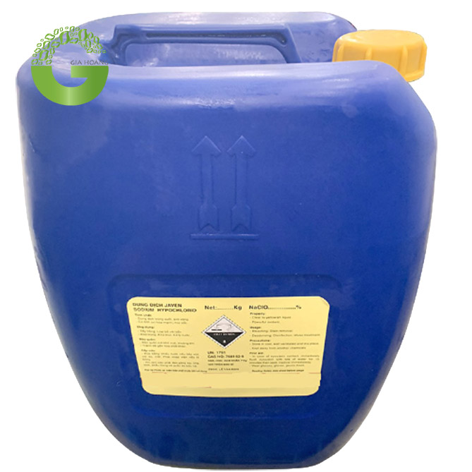 Hóa chất khử trùng, Nước tẩy rửa Javen công nghiệp NaClO, Việt Nam, 30kg/can